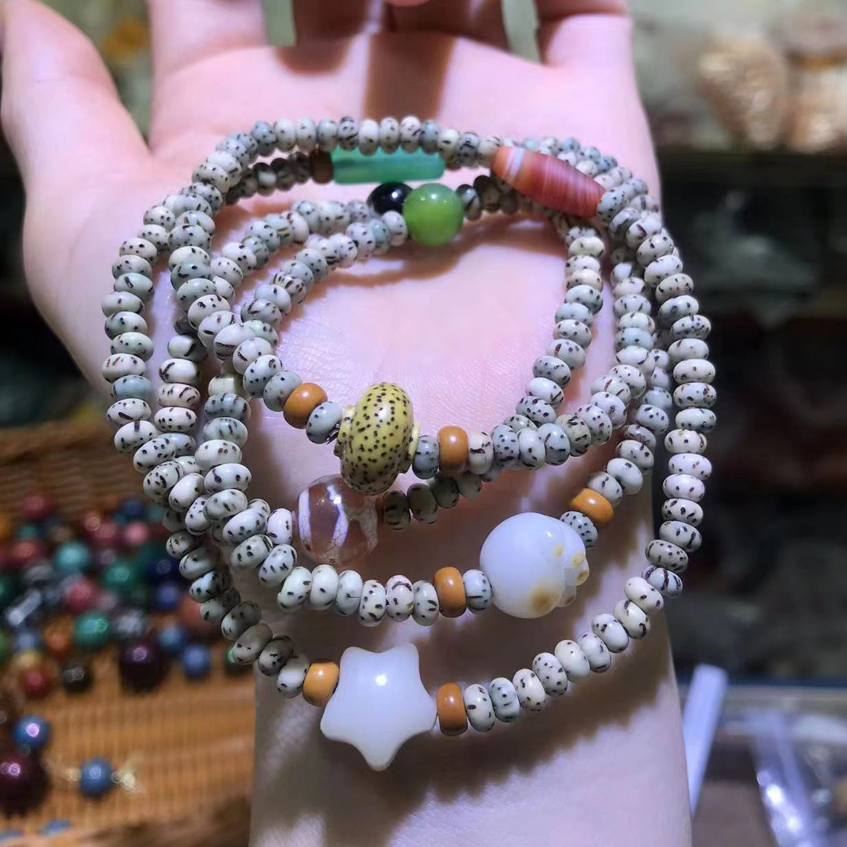 Gold Seed Bodhi Ethnic Style Cultural Artifact Bracelets