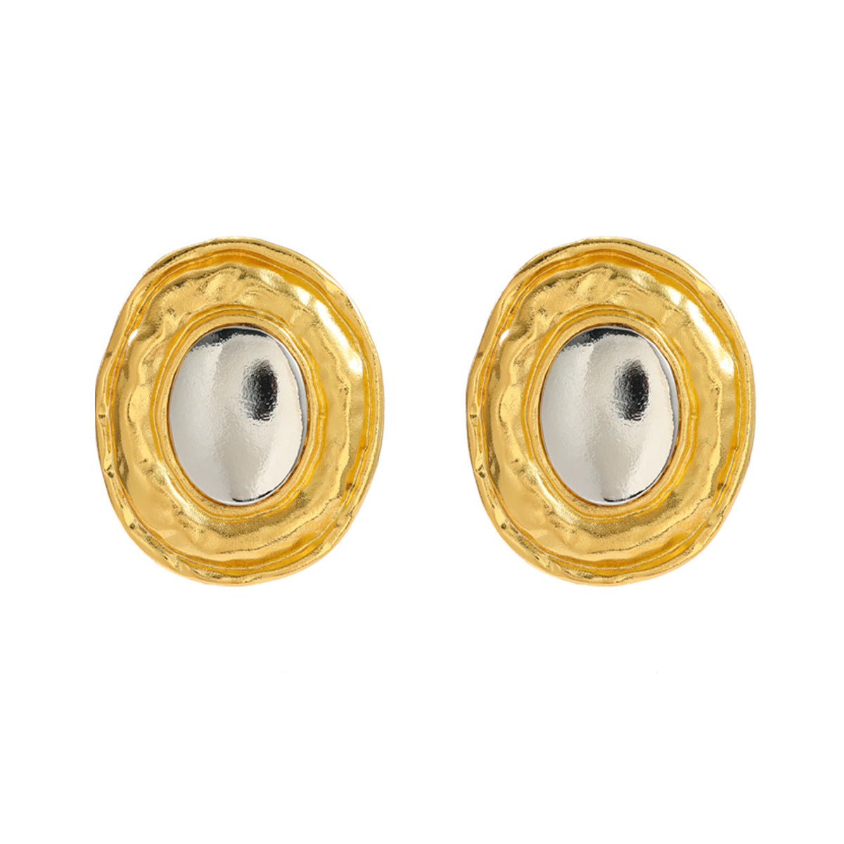 Women's Summer Metal Alloy Exaggerated Round Gold Earrings