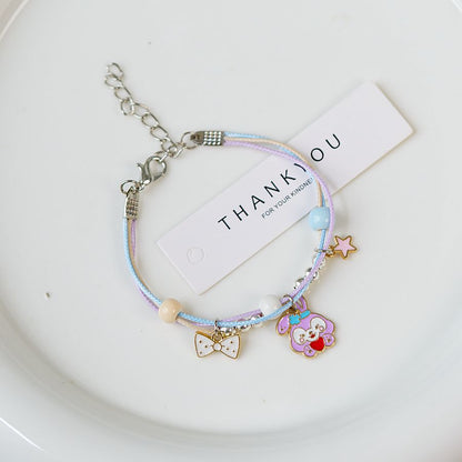 Popular Ceramic Female Cartoon Hand-woven Rabbit Bracelets