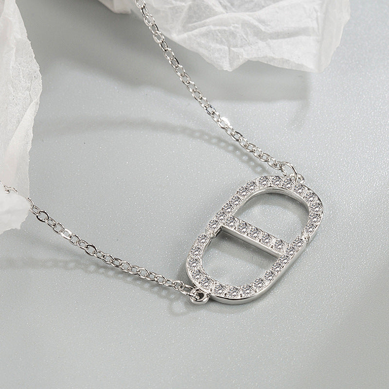 Inlaid Zircon Design Everyday Joker High-grade Female Necklaces