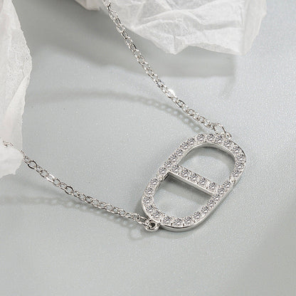 Inlaid Zircon Design Everyday Joker High-grade Female Necklaces