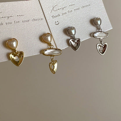 Women's Heart Design Sense Niche Retro Personality Earrings