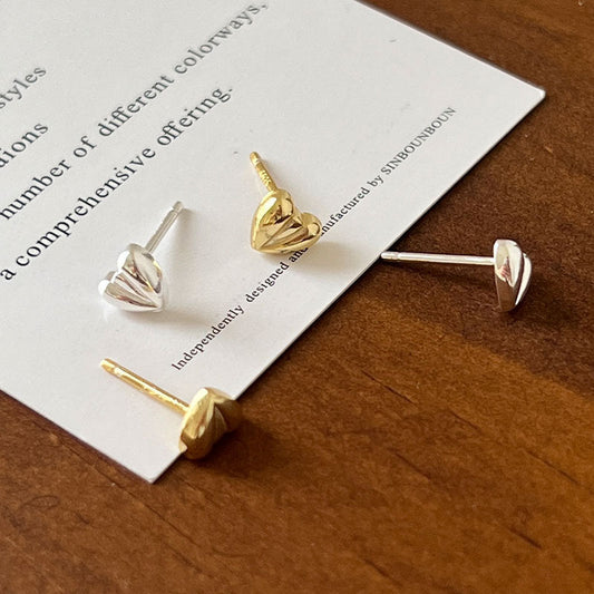 Women's Love Heart Sterling Sier For Compact Earrings