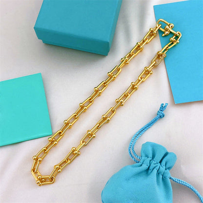 Men's Horseshoe Chain Fashion Personalized Clavicle Titanium Steel Necklaces