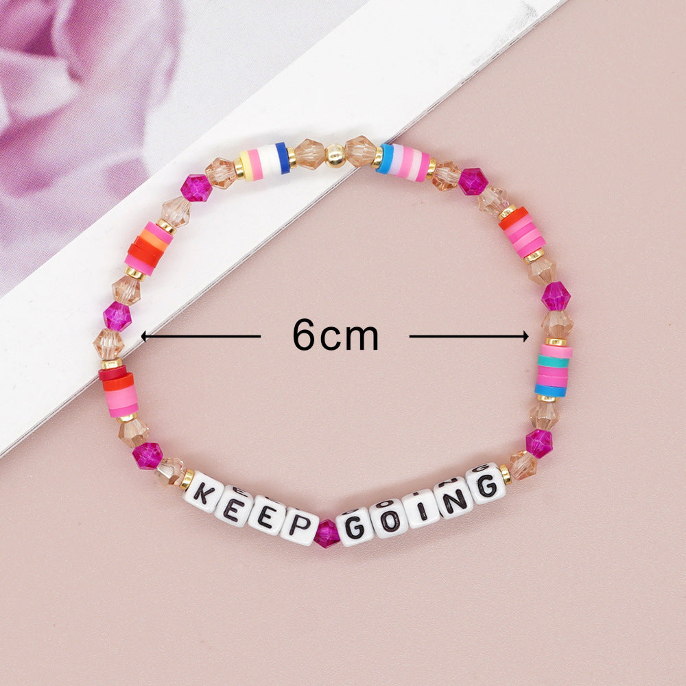 Beads Colorful Polymer Clay Crystal Handmade Bracelets