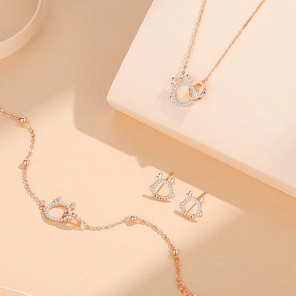 Women's Sier Life Chinese Clavicle Chain Micro Necklaces