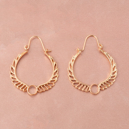 Women's Vintage Hollow Carved For Geometric Scallop Earrings