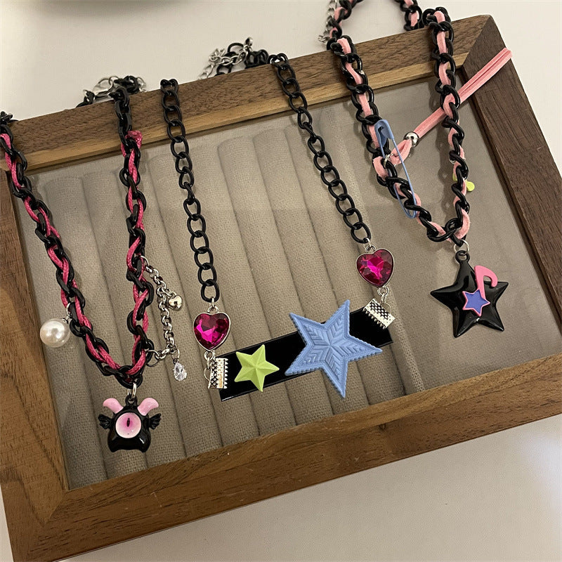 Chain Pin Little Devil Female Temperamental Necklaces