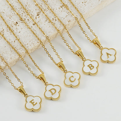 Women's Four-leaf Clover Pendant Stainless Steel Gold Necklaces