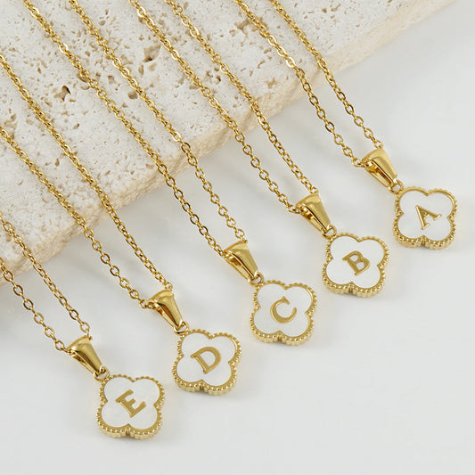 Women's Four-leaf Clover Pendant Stainless Steel Gold Necklaces