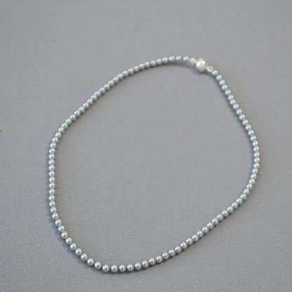 Women's Circle Highlight Imitation Pearl Magnetic Buckle Sweater Necklaces