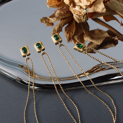 Style Light Luxury Oval Zircon Copper Necklaces