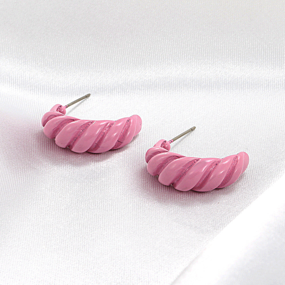 Twist Female French Style Temperament Alloy Rings