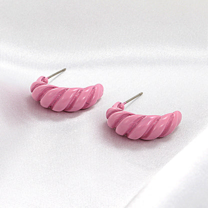 Twist Female French Style Temperament Alloy Rings