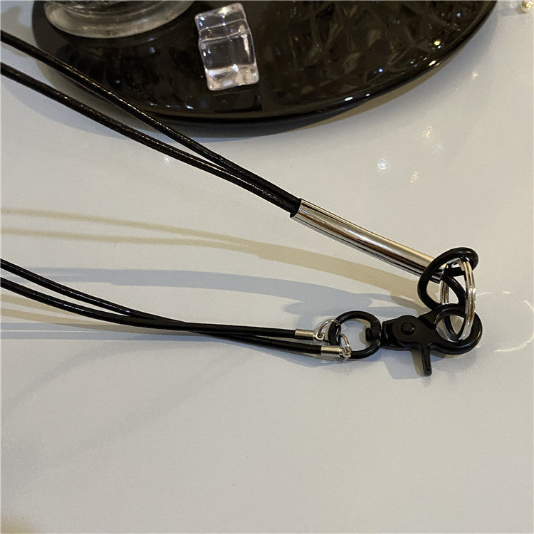 Women's & Men's And Accessories Design Functional Leather Rope Button Necklaces