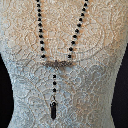 Fashion Simple Jewelry Moon Hexagon Prism Bat Necklaces