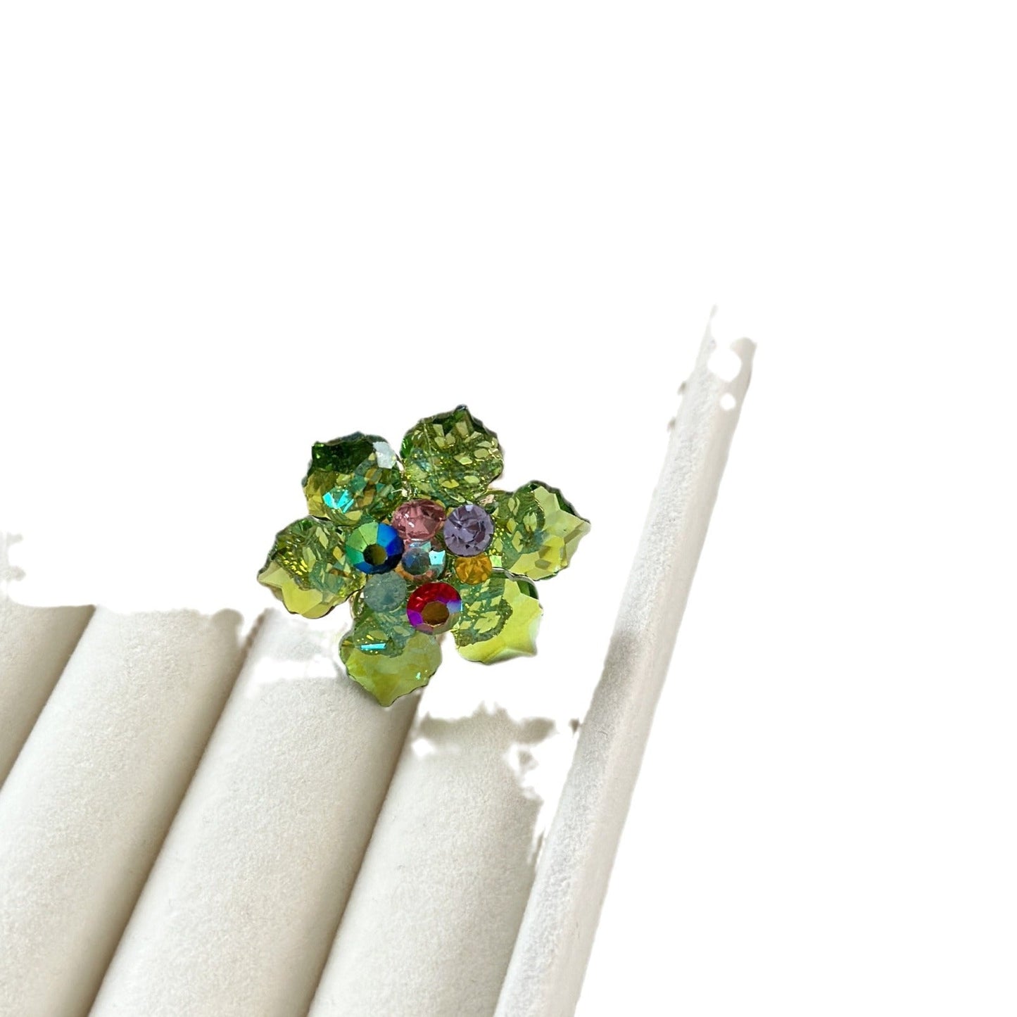 Women's Exaggeration Crystal Flowers Light Luxury High-grade Earrings