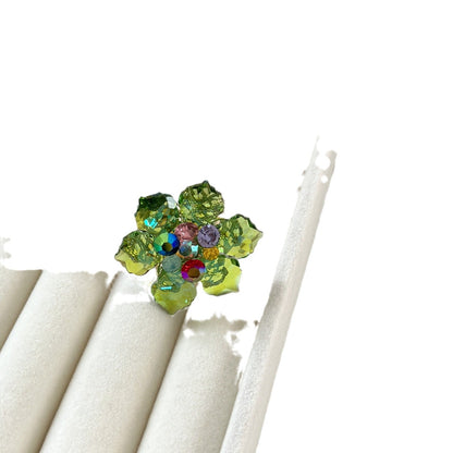 Women's Exaggeration Crystal Flowers Light Luxury High-grade Earrings