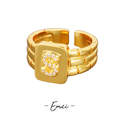 Hip Hop English Letters Creative Personality Rings