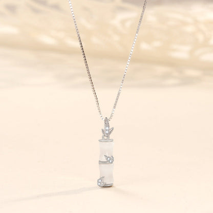 Women's Live Bamboo Sterling Sier For Affordable Luxury Style Pendant Necklaces