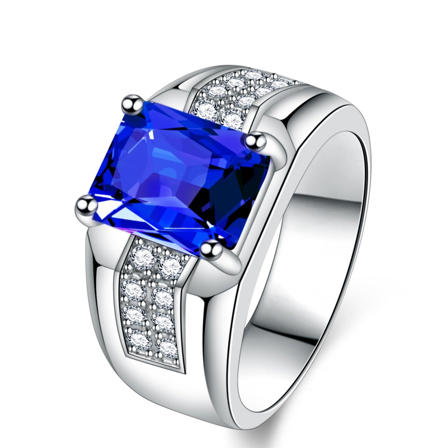 Men's Sapphire Zircon Trendy Fashionable Man Business Rings
