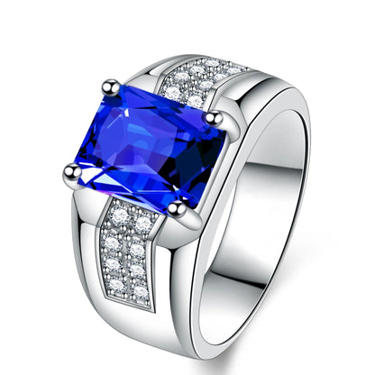 Men's Sapphire Zircon Trendy Fashionable Man Business Rings