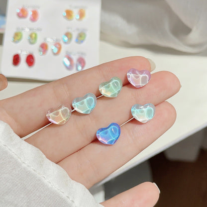 Style Colorful Small Stone Female Sweet Earrings
