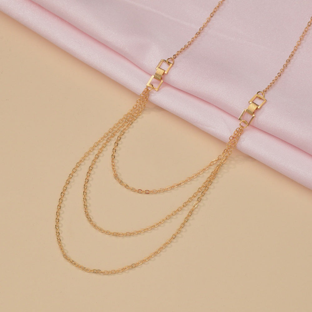 Fashion Retro Chain Tassel Clavicle Accessories Necklaces
