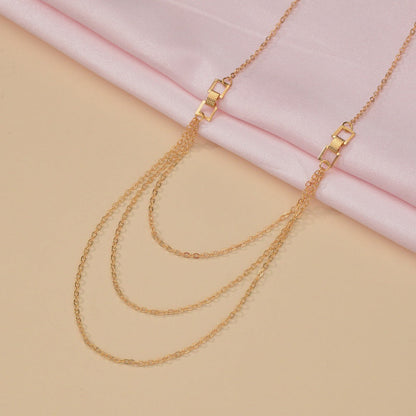Fashion Retro Chain Tassel Clavicle Accessories Necklaces