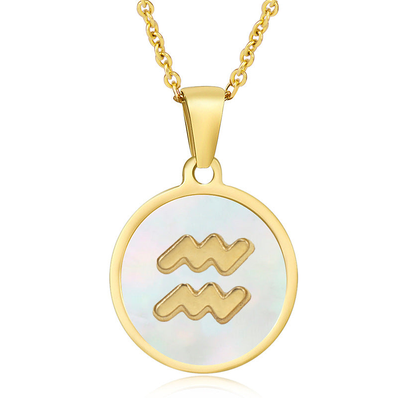 Shell Twee Constellations Stainless Constellation Pendant Necklaces