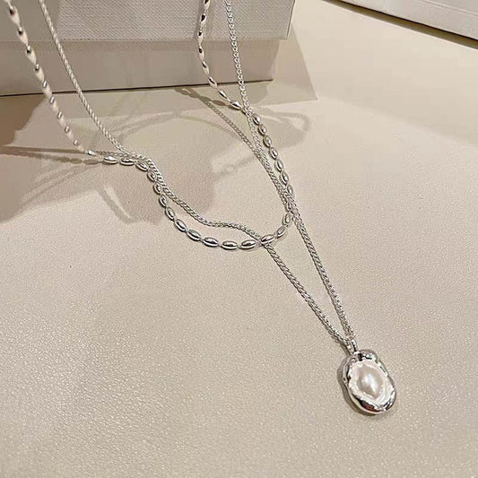 Women's Irregular Pearl Fashionable Korean Clavicle Chain Necklaces