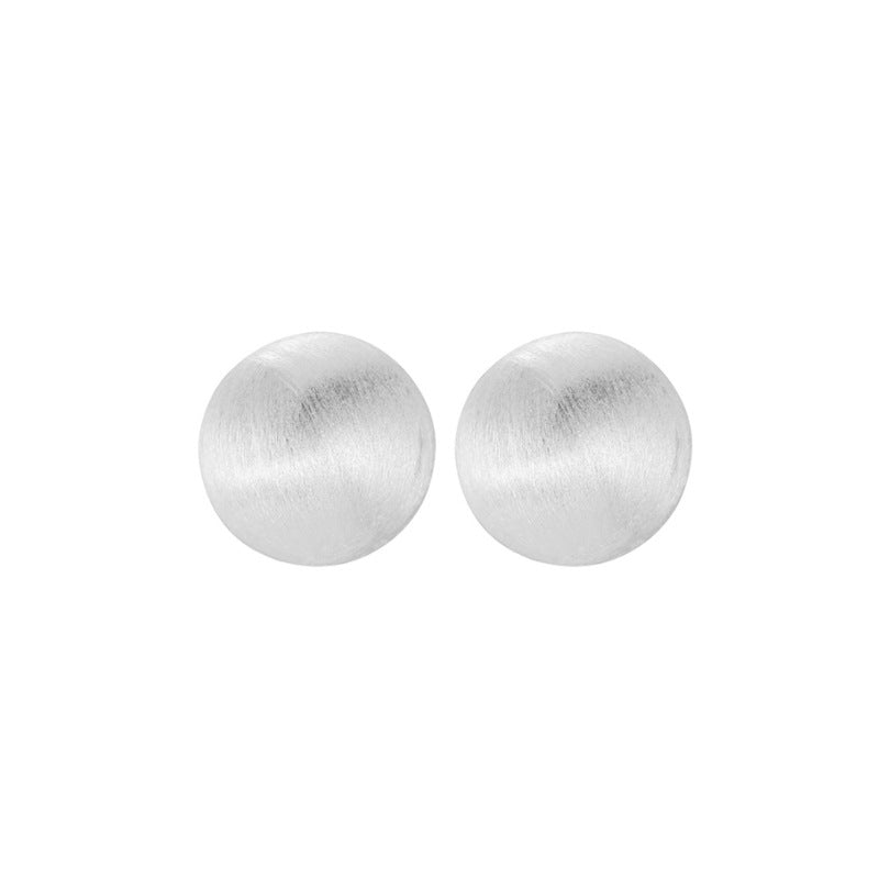 Brushed Temperament Ball Female Frosty Style Earrings