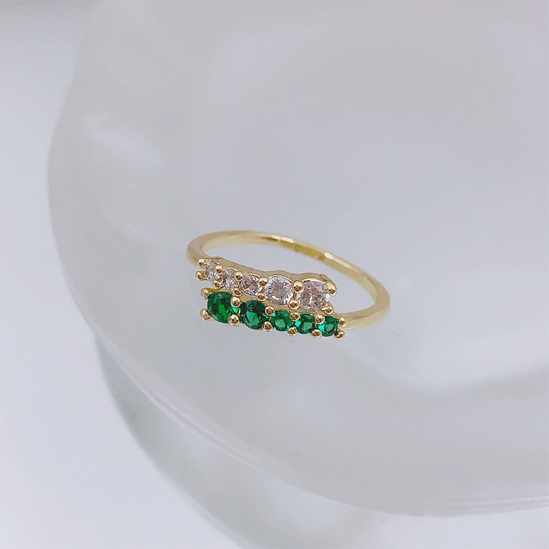 Diamond Love Heart Bow Tie Geometric Rings