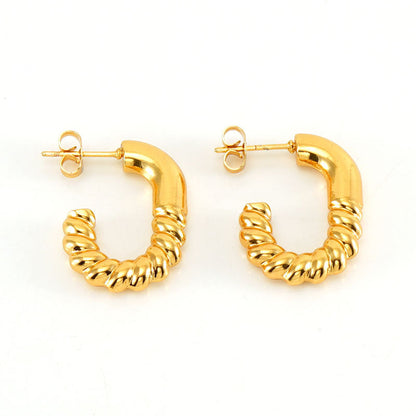 Stainless Steel Gold-plated Retro Personalized High-grade Earrings
