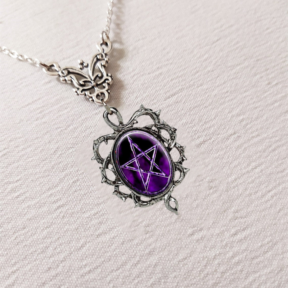 Pentagram Pendant Frame Thorns Hip Hop Necklaces