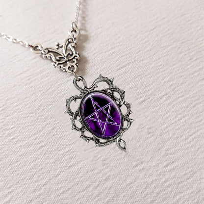 Pentagram Pendant Frame Thorns Hip Hop Necklaces