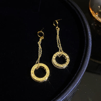 Women's High-grade Sier Tassel Long Cold Style Rings