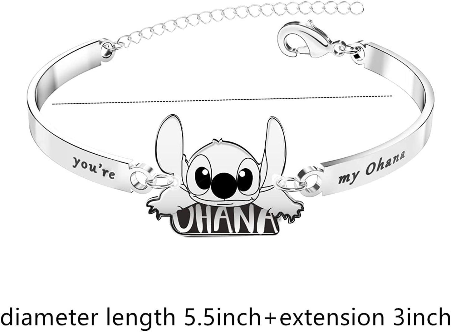 Snake Bones Chain Stitch Round Card Lettering Bracelets