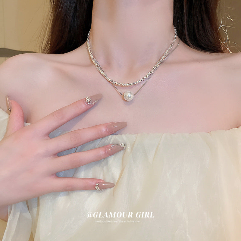 Women's Sier Pearl Affordable Luxury Fashion Simple Clavicle Necklaces