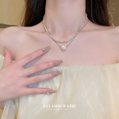 Women's Sier Pearl Affordable Luxury Fashion Simple Clavicle Necklaces