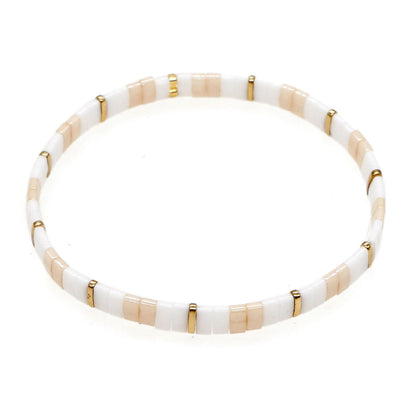 Attractive Bohemian Style Handmade Beaded Rainbow Bracelets