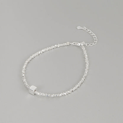 Pieces Of Sier Square Sterling Simple Irregular Bracelets