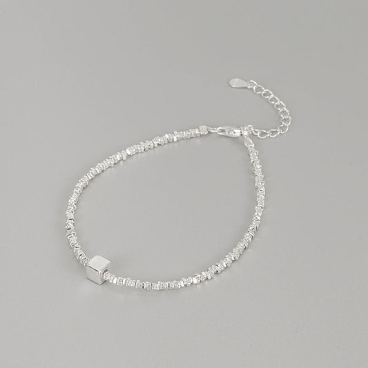 Pieces Of Sier Square Sterling Simple Irregular Bracelets