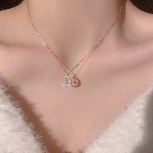 Women's Steel Fashion Temperament Design Clavicle Chain Moon Necklaces