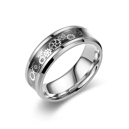 Men's Steel Personalized Gear Wheel Fashion Hand Rings