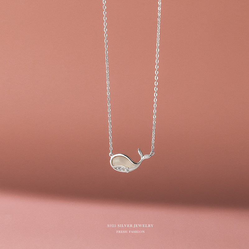 Women's Sterling Sier Light Luxury Minority Design Dolphin Clavicle Necklaces