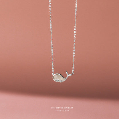 Women's Sterling Sier Light Luxury Minority Design Dolphin Clavicle Necklaces