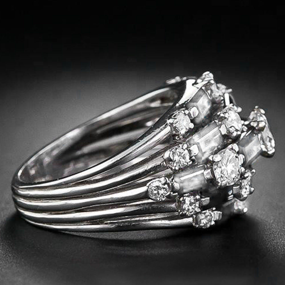 Shi Ornament Creative Colored Gems Series Rings