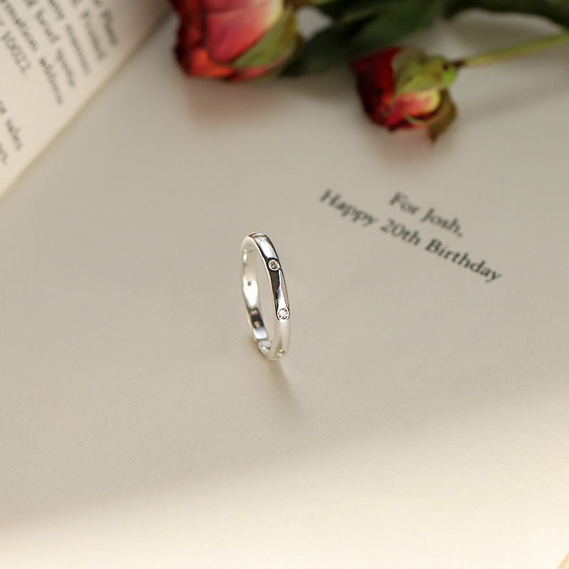 Women's Design Glossy Zircon Opening Index Finger Rings