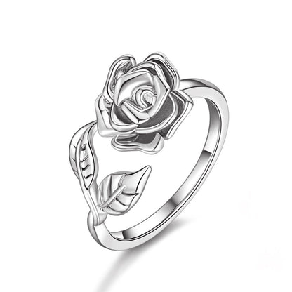Women's Rose Personalized Hand Jewelry Valentine's Day Rings